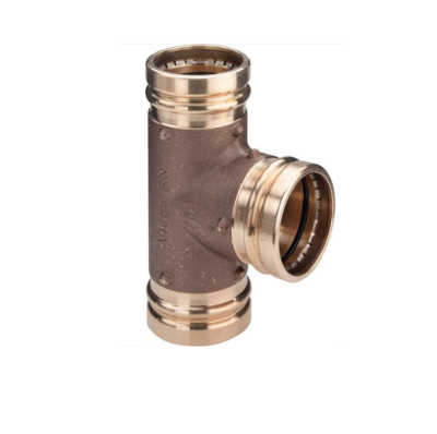 Viega Тройник пресс 88.9 бронза