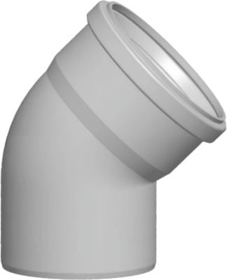 Wolf Дымоход Отвод для дымохода DN125 45° из полипропилена