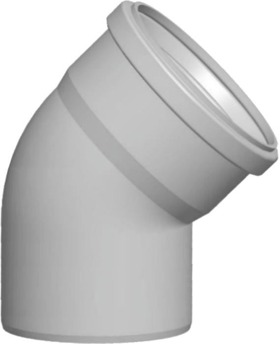 Wolf Дымоход Отвод для дымохода DN125 45° из полипропилена  