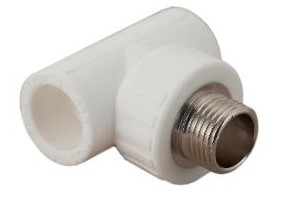 S.A.V. Тройник комбинированный 25х1/2" НР (белый)  