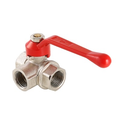 Шаровой кран Valtec Кран шар. трехходовой, тип Т 1/2" вн.-вн.-вн.  