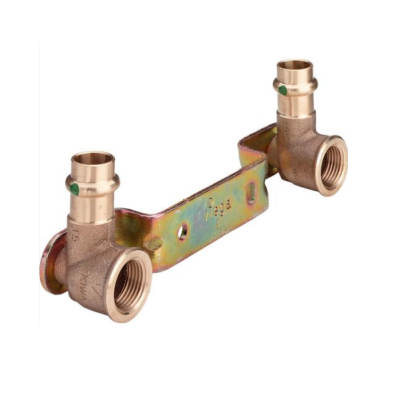 Viega Водорозетка пресс 15х1/2 150 двойная на рельефной планке