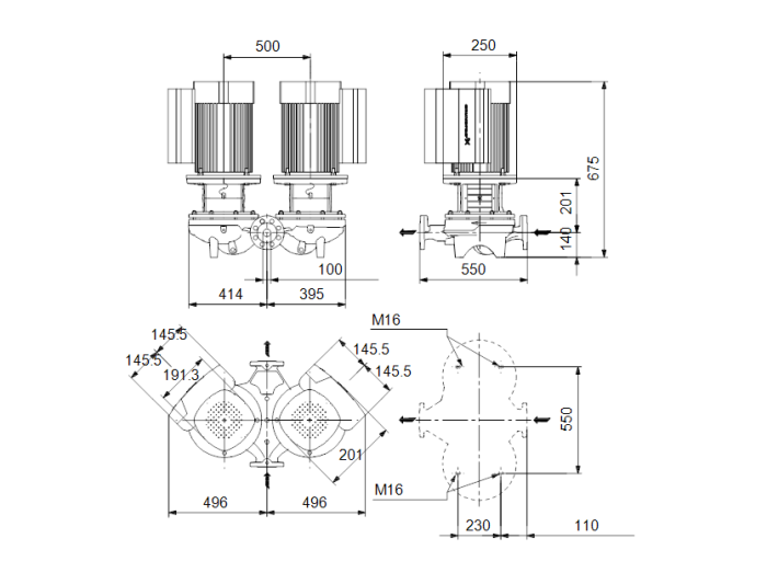  Насос для повышения давления Grundfos TPED 100-110/4 A-F-A-BAQE  
