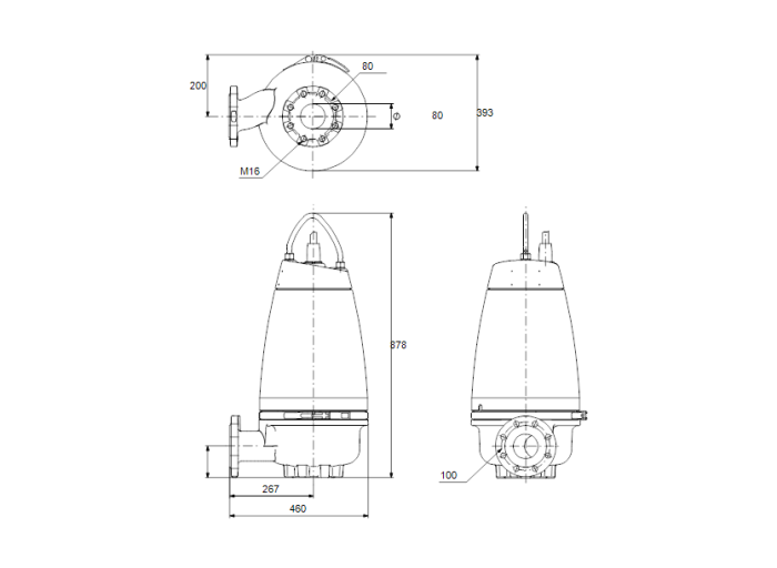 Дренажный насос Grundfos SEV 80.100.40.Ex.4.51D  