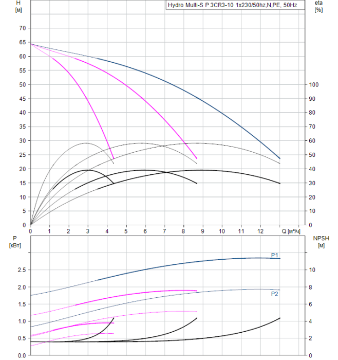 Насосная группа Grundfos Hydro Multi-S P 3CR3-10 1x230/50hz,N,PE  