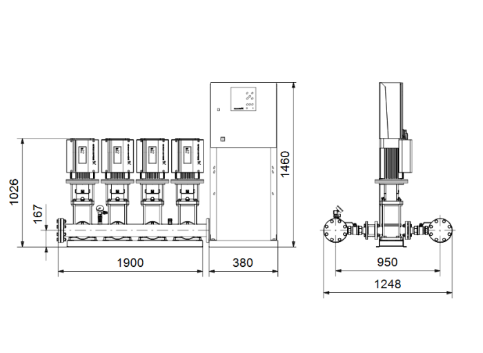 Насос для повышения давления Grundfos HYDRO MPC-E 4 CRE32-2  