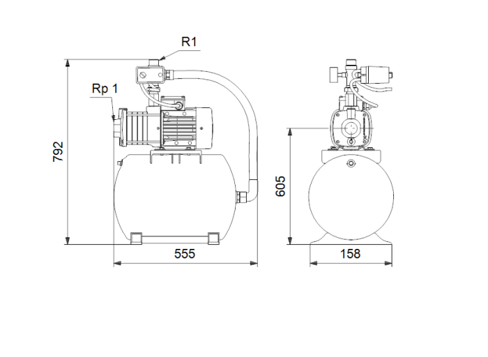 Насосная станция Grundfos CMB 3-55  