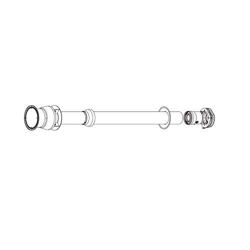 Buderus Дымоход концентрический DN60/100х1465мм, вертикальный , через крышу, подключение к котлу L=101мм  