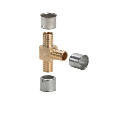 Viega Тройник пресс 32 бронза