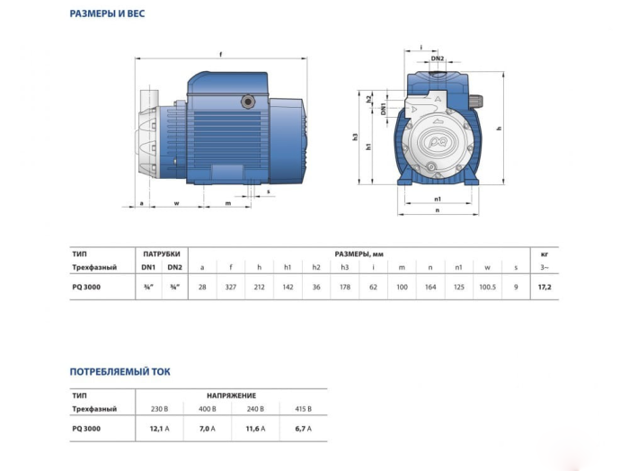 Поверхностный насос Pedrollo PQ 3000  