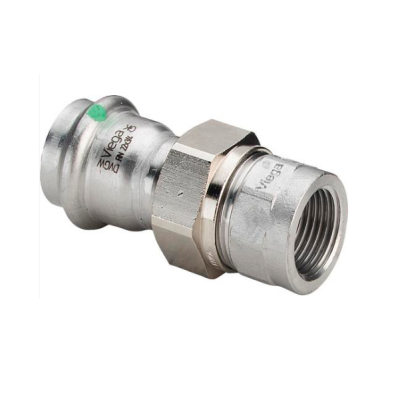 Viega Муфта пресс-В 28x1 с разъемным соединением и плоск. прокладкой нерж.