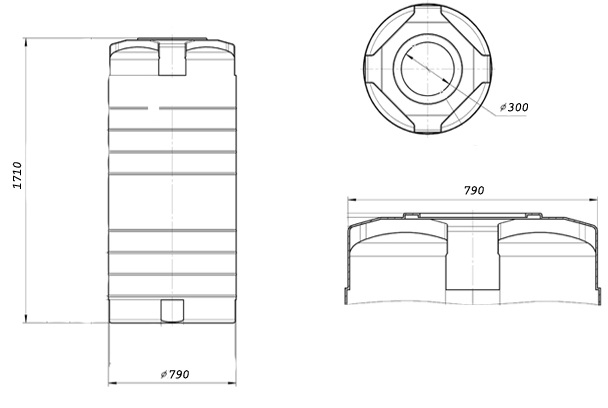 Ёмкость для воды Экопром T 750л  