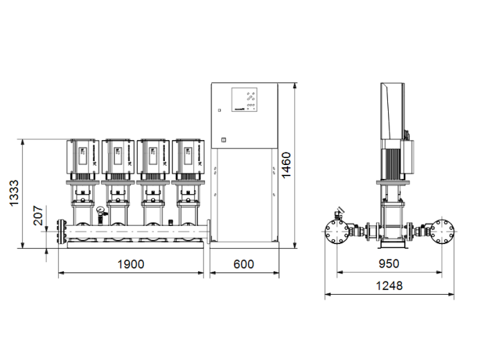 Насос для повышения давления Grundfos HYDRO MPC-E 4 CRE32-4-2  