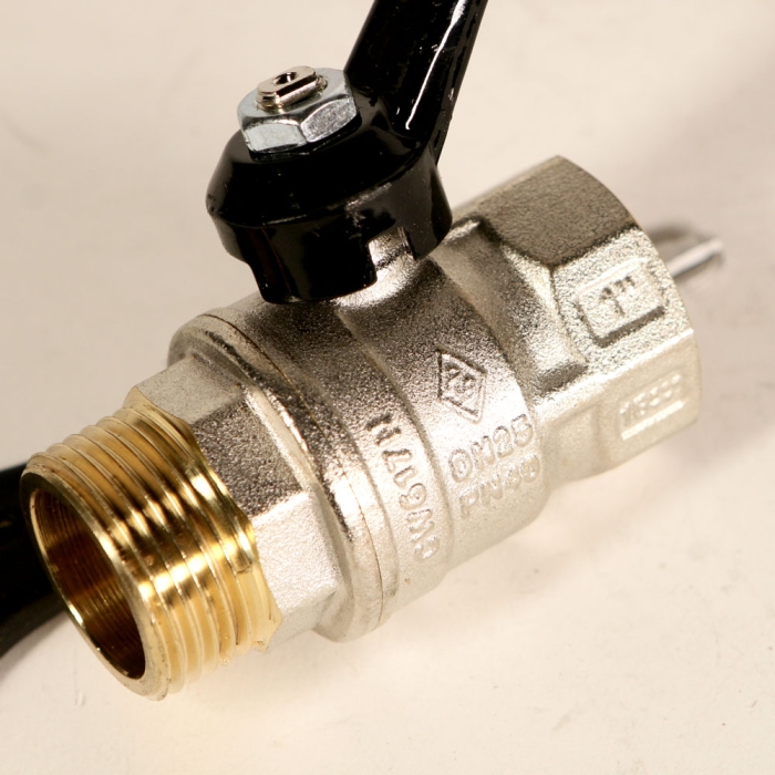 Rubinetterie Bresciane Полнопроходной латунный шаровый кран ВН/НАР резьба 1, рычаг  
