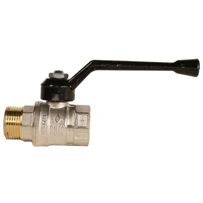 Rubinetterie Bresciane Полнопроходной латунный шаровый кран ВН/НАР резьба 1, рычаг