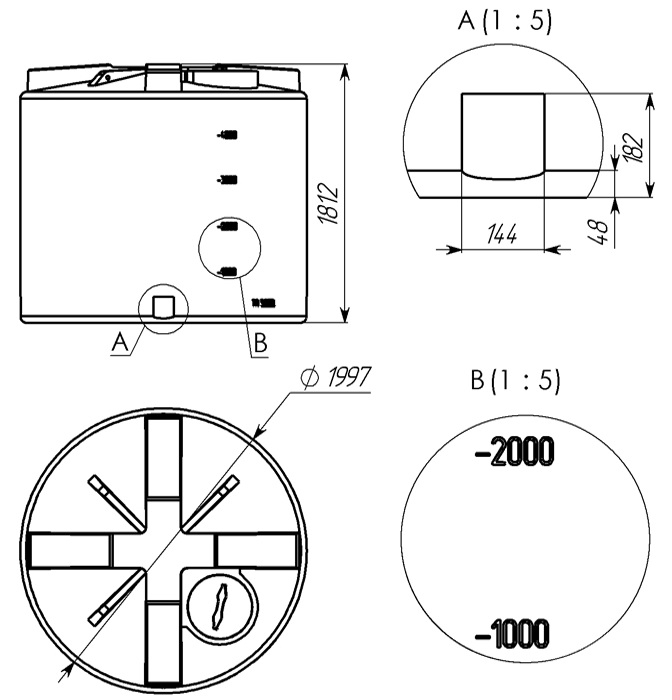 Ёмкость для воды Экопром T 5000л (T5000)  