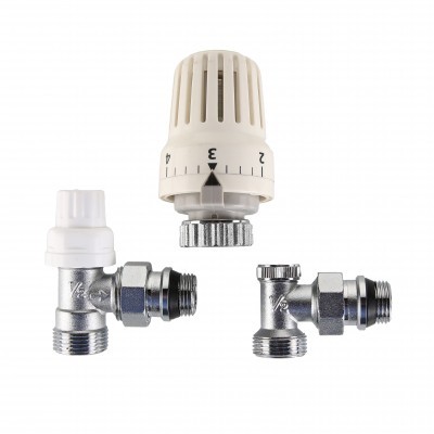 Valtec Компл. термор-го оборуд-я д/рад., угл., 1/2 с перех. на евроконус (терм.головка,терм.клап.,зап.кл