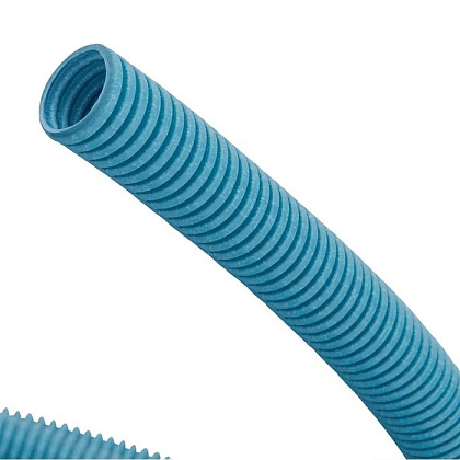Труба гофрированная полиэтиленовая синяя Hoobs ?20 (20х25) для труб DN16 бухта 50м  