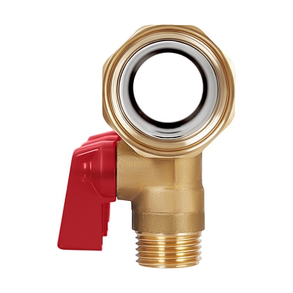 Коллектор латунный Hoobs 1х3х1/2EK с шаровыми кранами красные флажки 3 выхода  