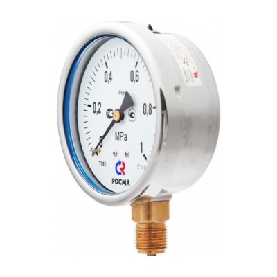 Valtec TM-520P.0410 Манометр TM520P Dy 100 с нижним подкл. из нерж.стали 1/2, 0-10 бар  