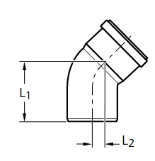 Buderus Отвод D=200, 30° (87090320)