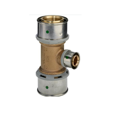 Viega Тройник пресс 32x25x32 бронза (выходы до 25мм)