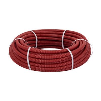 Труба гофрированная полиэтиленовая красная Hoobs ?25 (25х29) для труб DN20 бухта 50м