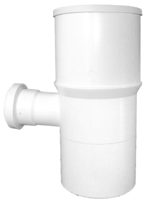 HL 202 Патрубок для унитаза DN110, с дополнительным отводом DN50*88°.