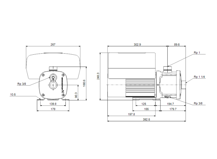 Циркуляционный насос Grundfos CME 5-4 A-R-I-V-AQQV  