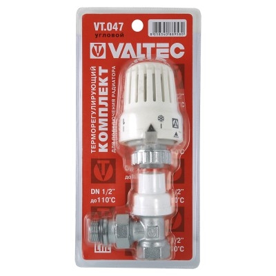 Valtec Клапан с термостатической головкой для рад. угловой 1/2  