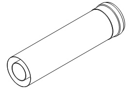 Buderus Удлинительная труба DN60/100, L=350 мм