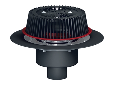 HL 62.1Safe/1 Кровельная воронка для аварийного водостока, с электрообогревом U=230B, мощность 10-30Вт, DN110