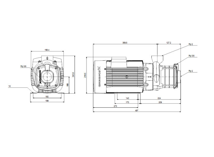 Насос для повышения давления Grundfos CM15-3 A-R-A-E-AQQE  