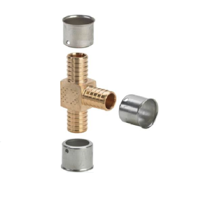 Viega Тройник пресс 63 бронза