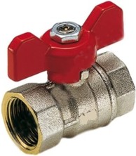 Tiemme Кран шаровой MISTRAL ВВ, 3/4", красная бабочка 2360003