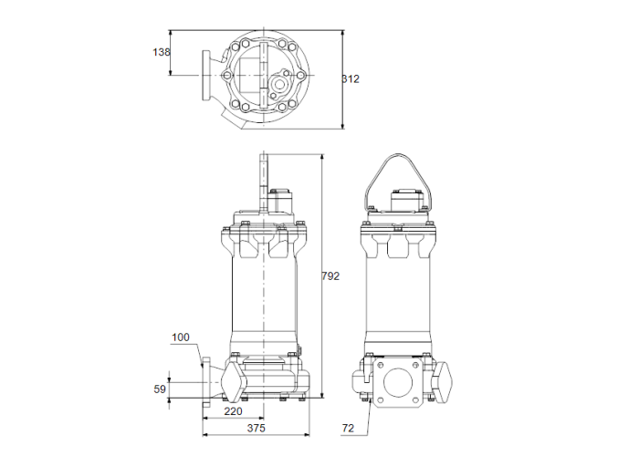 Дренажный насос Grundfos DPK 15.100.75.5.0D  