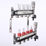 Коллектор Valtec Коллекторная группа НЕРЖ со встр. расх. в сборе, 1х6 вых. Евроконус 3/4  