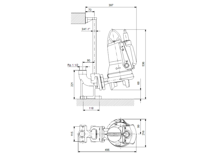 Дренажный насос Grundfos SEG 40.12.E.2.50B  