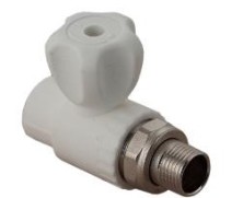 S.A.V. Шаровый кран радиаторный прямой 25х3/4" НР (белый)