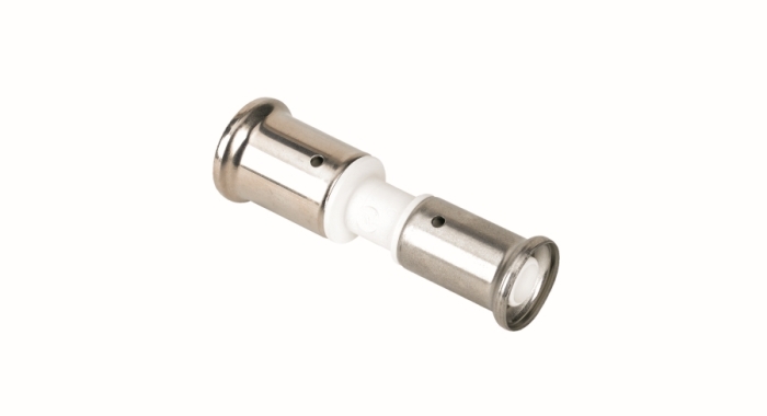 Henco Муфта переходная, ПВДФ пресс (белая), 26x20  