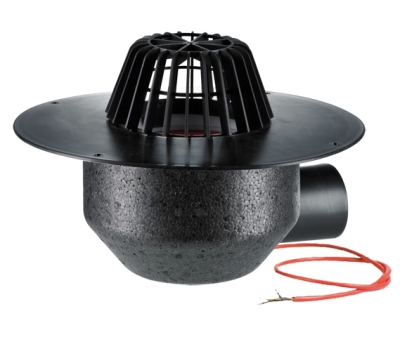 HL 64.1F/7 Кровельная воронка с электрообогревом, для ПП,-мембран, гор. выпуск DN75