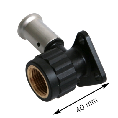 Henco Водорозетка ВР укороченная, ПВДФ пресс (белая), 16x1/2 (40 мм)