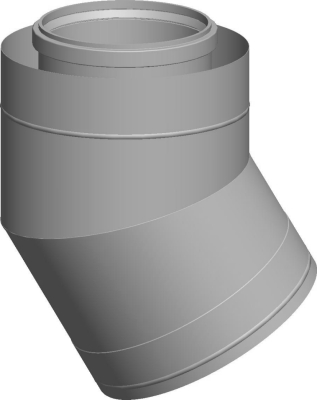 Wolf Дымоход Отвод дымохода DN200/300 30°, для концентрической дымовой трубы, из нержавеющ. стали/по