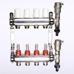 Коллектор Valtec Коллекторная группа НЕРЖ со встр. расх. в сборе, 1х8 вых. Евроконус 3/4  