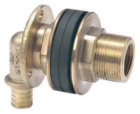 Rehau Угольник настенный для подсоед. к монтажн.Узлам 16-Rp1/2x55 RX