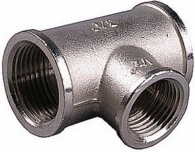 Stout Тройник ВВ переходной никелированный 1X3/4X1