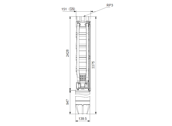Скважинный насос Grundfos SP 46-19N (380В) SD