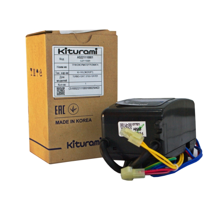 Kiturami Трансформатор розжига KI-110 (для котлов Turbo 13/17, STSO 13-21) S221110001