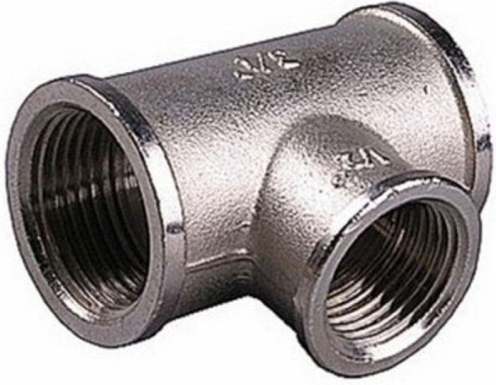 Stout Тройник ВВ переходной никелированный 3/4"X1/2"X3/4"  