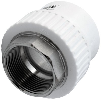 Шаровой кран Муфта PPR комб. 50х1 1/2&quot;ВР под ключ, белая, PA22522P